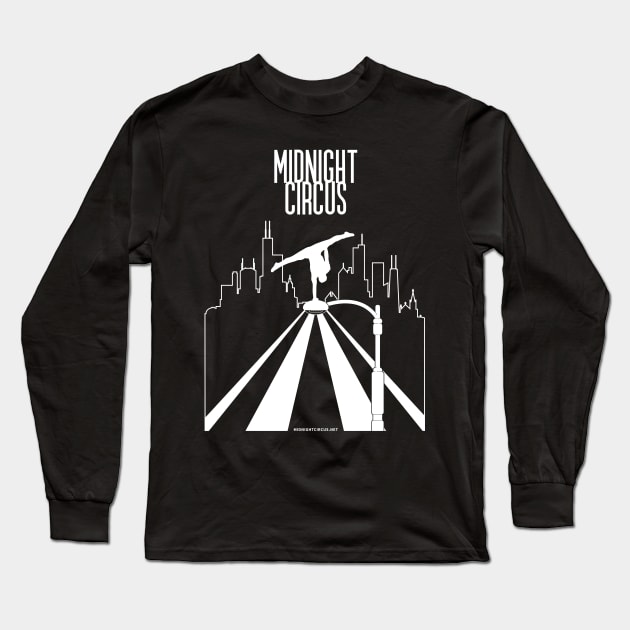 Midnight Circus Tour 2024 (White) Long Sleeve T-Shirt by Midnight Circus